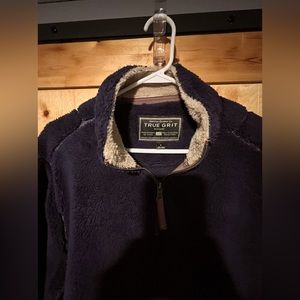 True Grit Men’s Sherpa Pullover Blue Medium